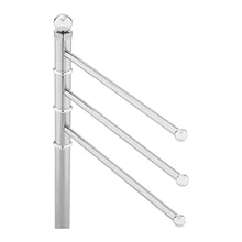 Uniprodo Porta Asciugamani da Terra Piantana Portasciugamano Uni_Stand_08 (3 Barre, 2 kg, Argento, Acciaio Cromato, Mobile)