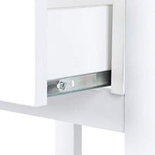 Comodino multifunzionale, comodino moderno bianco per camera da letto, comodino con cassetto e mensola, comodino compatto per la casa e la camera da letto