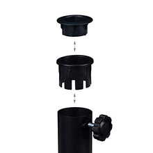 Relaxdays Base per Ombrellone, per Aste da 37-50 mm, Resistente alle Intemperie, Giardino & Balcone, Ø 49 cm, Nero