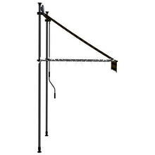 VidaXL - Tenda da sole retrattile, funzionamento manuale con LED, 100 cm, arancione e marrone