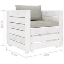 FAMIROSA Set Divani da Giardino 2 pz con Cuscino Talpa in Legno