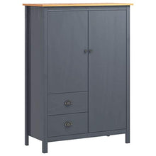Ausla Garde-Guardaroba con 2 cassetti e 3 ripiani, 99 x 45 x 137 cm, grigio e marrone miele