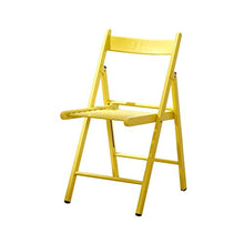 zvcv Sedia Pieghevole Sedia Pieghevole Sedia da Tavolo da Pranzo Sedia da Cucina Schienale Sedia da Campeggio per caffè all'aperto (Giallo)