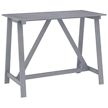 vidaXL Set da Bar da Giardino 5 pz Grigio in Legno Massello di Acacia