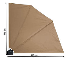 QUICK STAR - Paravento per Balcone, 115 x 115 cm, in Tessuto, Colore: Sabbia