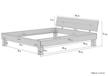Erst-Holz Extra Largo Matrimoniale/futon 180x200 in Faggio Laccato con doghe rigide 60.80-18