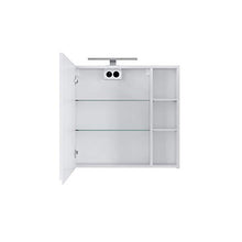 Planetmöbel Set completo di mobili da bagno con lavabo e armadietto a specchio, colore bianco