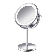 GHDAG - Specchio cosmetico da scrivania con ingrandimento 5x /10x, con LED