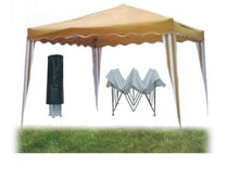 GrecoShop Gazebo Pieghevole Impermeabile in Alluminio 3x3m Verde/Blu/Bianco/Giallo Ocra