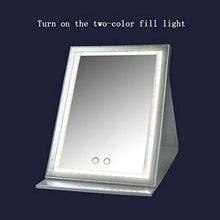 WM LED Touch PU Specchio Fill Light Beauty Makeup Cura della Pelle Specchio Specchio Il Trucco Specchio Il Trucco da Tavolo Specchio Pieghevole Portatile mirror-10.24