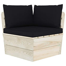 vidaXL Divano Angolare da Giardino su Pallet e Cuscini Legno di Abete - Arredi Casa