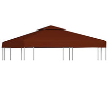 Tidyard Telo Copertura Superiore Tetto per Gazebo a 2 Strati Marrone/Terracotta 3x3m