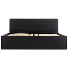 SKM Giroletto con Contenitore Idraulico Nero Similpelle 160x200 cm