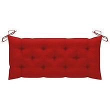 vidaXL Cuscino per Panca da Giardino Rosso 120x50x7 cm in Tessuto