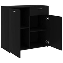 XHCP Credenza, Comodino, Comodino, cassettiera per la casa Soggiorno Camera da Letto Bianco Lucido 80x36x75 cm truciolare