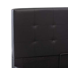 SKM Giroletto con Contenitore Idraulico Nero Similpelle 120x200cm