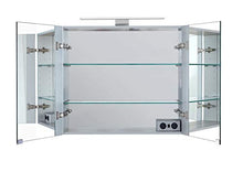 Generisch Jupiter Primo Armadietto a specchio in alluminio, 900 x 700 x 155 mm
