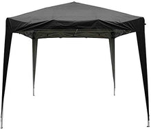 Gazebox a compatto pop-up integrale giardino, con 4 pannelli laterali,Black