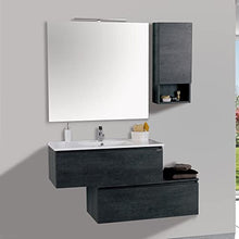 mazzoni Mobile da Bagno Sospeso 100cm Pensile P18cm Boston 15 Antracite