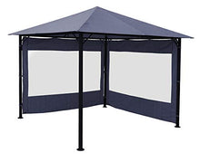 QUICK STAR 2 pannelli laterali con finestrella PE 250x190 cm Grigio per gazebo 3x3m