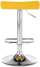 CLP Sgabello Bar Dyn Imbottito in Similpelle I Sedia Bancone Regolabile 60-78 CM I Sgabello Alto Girevole 360°, Colore:Giallo