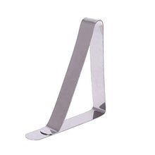 Fogun - Set di 4 fermatovaglia, in acciaio inox, argento, 6,8 x 6,5 cm