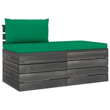 FAMIROSA Set Divani da Giardino su Pallet 2 pz con Cuscini Massello Pino-1676