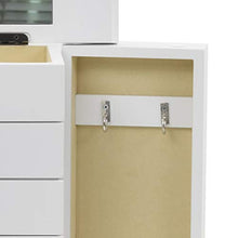 E E-NICES Armadietto per Gioielli con Specchio in MDF 25x13,5x34 cm