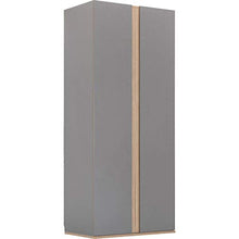 Meubletmoi STOR 7098 - Armadio da Dressing a 2 ante a battente, effetto rovere grigio