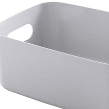Quentin Basic - Cesto portaoggetti in plastica per accessori da bagno, come shampoo, cosmetici e altri prodotti di bellezza Grigio
