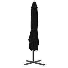 vidaXL Ombrellone con Palo in Acciaio Nero 250x250x230 cm