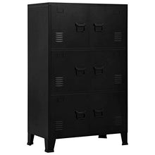 Festnight Armadio per Ufficio, Armadio Classificatore con 6 Ante Nero 75x40x120 cm Acciaio