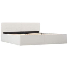 SKM Giroletto con Contenitore Idraulico Bianco Similpelle 160x200 cm