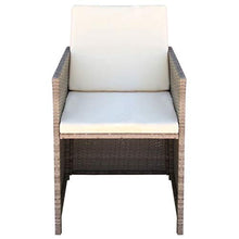 FAMIROSA Sedie da Giardino 2 pz con Cuscini in Polyrattan Beige