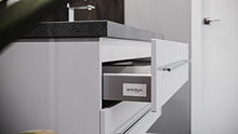 Mobile bagno granito G654 Damo 100cm,1 foro, bianco lucido, specchio