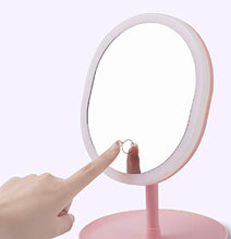 Specchio per trucco luminoso a LED ricaricabile, specchio da scrivania per studenti con lampada, comodo specchio di bellezza con luce di riempimento, specchio con touch screen dimmerabile