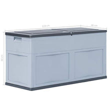 E E-NICES Baule da Giardino 320 L Grigio Nero