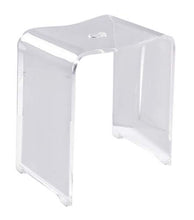 Ridder A211100 Trendy - Sgabello da bagno in acrilico, Trasparente, 39 x 47 x 28 cm