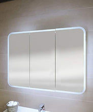Specchio bagno pensile contenitore 3 ante con specchio filo lucido cm.70x95x13