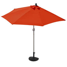 Ombrellone da balcone salvaspazio Parla Plus 135x260x252cm ~ arancio con base