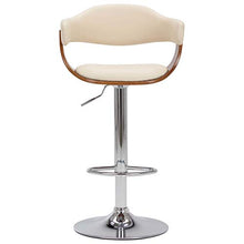 UnfadeMemory 2 pz Sgabelli da Bare da Cucina, Sgabello Lounge con Schienale e Braccioli in Similpelle (Crema e marrone scuro)