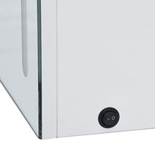 Tidyard Armadietto Bagno da Parete con Specchio e LED, con 3 Ripiani, 50x14x60 cm Bianco e Argento