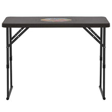 SKM Set da Bistrot 3 pz Pieghevole in HDPE Marrone Stile Rattan (15.55kg)