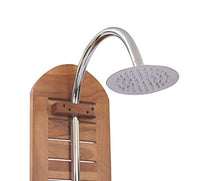 Zerone Doccia da Giardino in Legno, Doccia di Tea per Esterno 70x75x204 cm