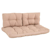 giordano shop Set 3 Cuscini Seduta e 2 Schienali per Pallet in Poliestere Imbottito Beige