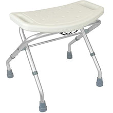 PrimeMatik - Sgabello per Doccia e Vasca Pieghevole Antiscivolo e Regolabile in Altezza 50x30 cm
