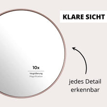 PARSA BEAUTY Specchio da doccia a ventosa con ingrandimento 10x, champagne