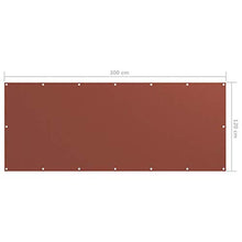 vidaXL Paravento da Balcone Terracotta 120x300 cm Tessuto Oxford