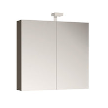 ALLIBERT - Set di mobili da bagno premontati, funzione Softclose, mobiletto a specchio, 80 cm, colore: Grigio