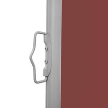Tenda da sole laterale allungabile, marrone, 170 x 1000 cm